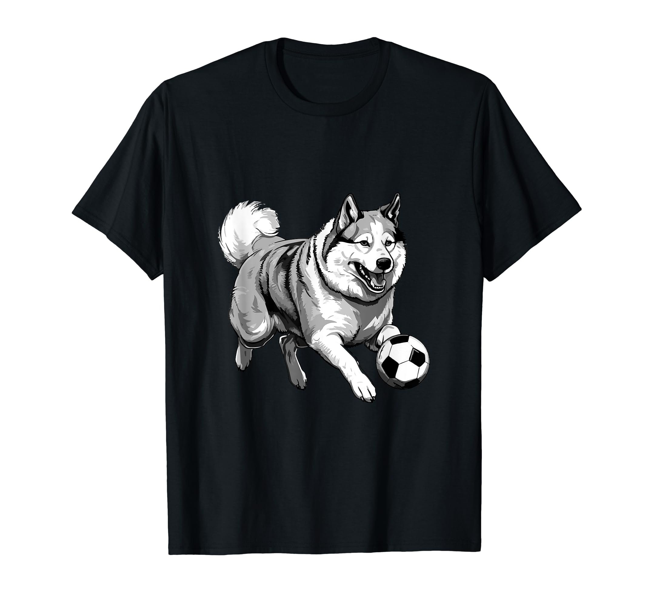 Akita Dog Playing Soccer Sports Team T-Shirt - Unique Graphic Men Women - T-Shirt, Sweatshirt, Hoodie