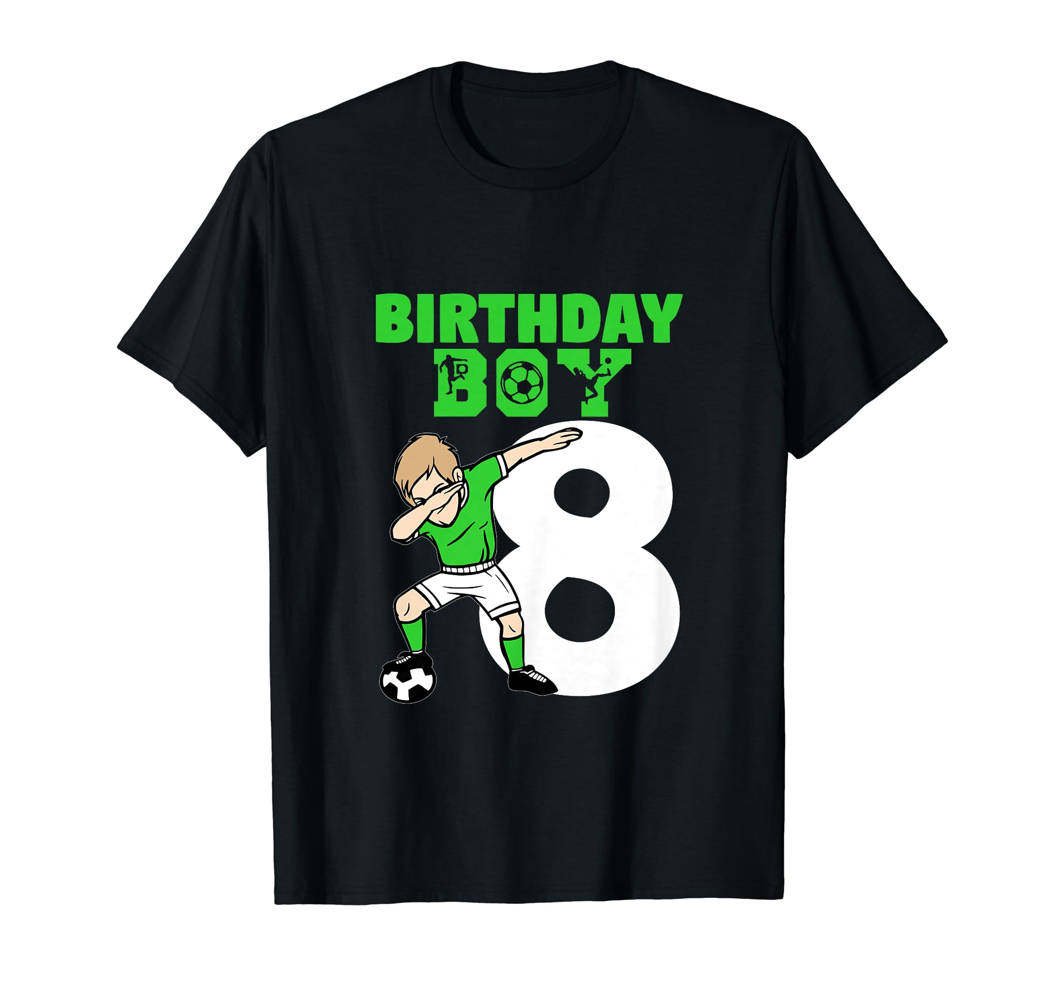 8Th Birthday Soccer Lover 8 Year Old Soccer T-Shirt - Graphic Print Unisex - T-Shirt, Sweatshirt, Hoodie