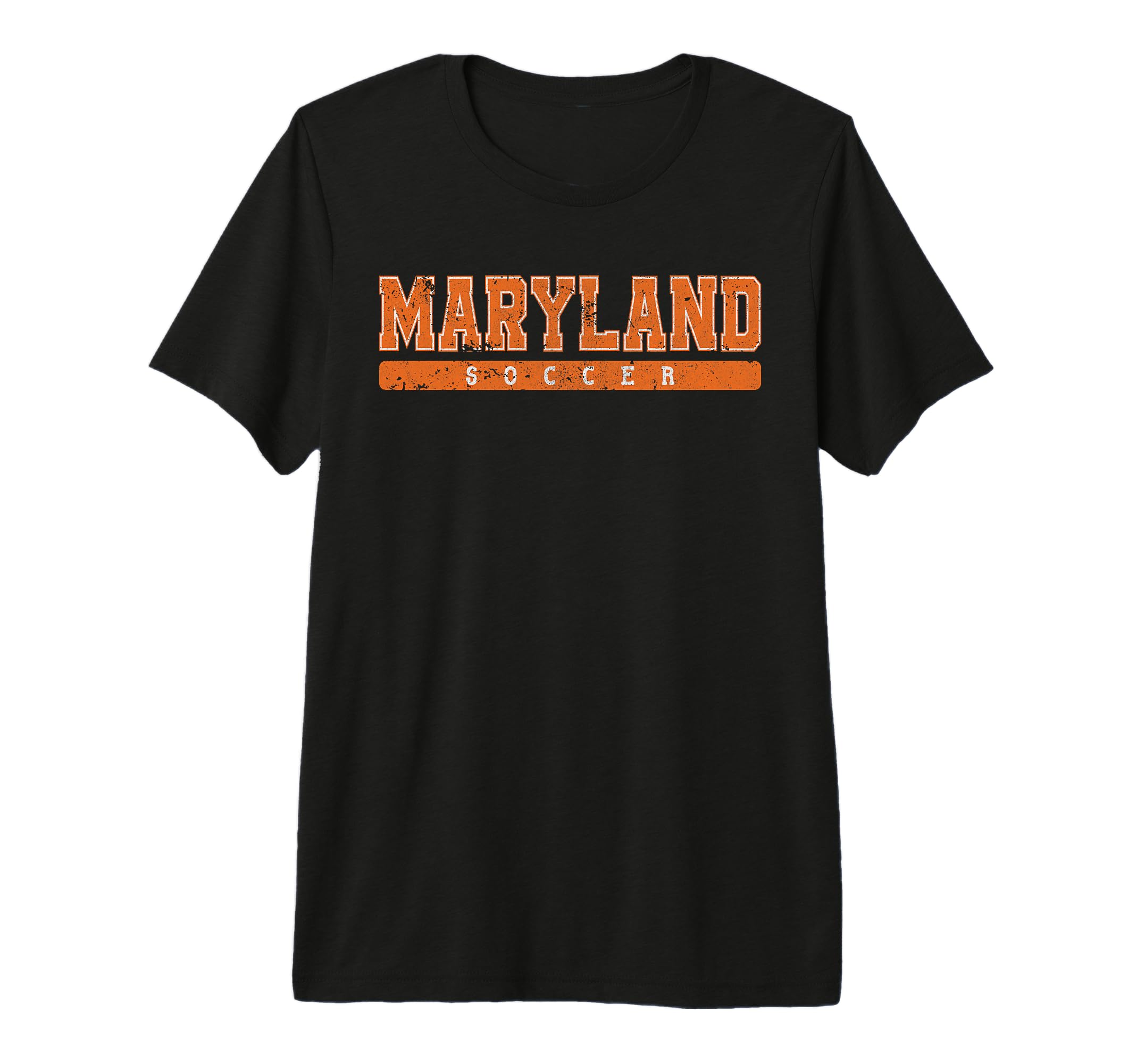 Maryland Soccer Orange Text Tri T-Shirt - Casual Everyday Wear Men Women - T-Shirt, Sweatshirt, Hoodie