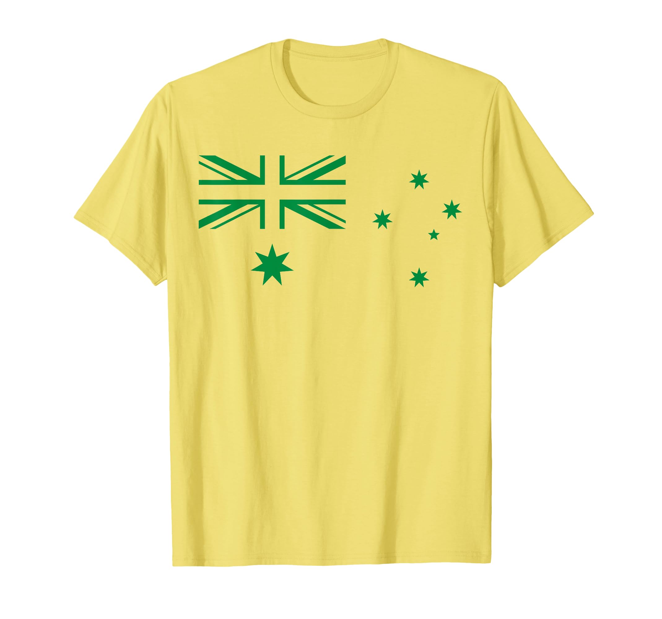 Australia Flag Green And Yellow T-Shirt - Custom Art Print Men Women - T-Shirt, Sweatshirt, Hoodie