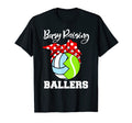 Busy Raising Ballers Funny Volleyball T-Shirt - Minimalist Print Men Women - T-Shirt, Sweatshirt, Hoodie