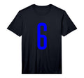 Blue Sport Team Number 6 Performance T-Shirt - Streetwear Style Men Women - T-Shirt, Sweatshirt, Hoodie