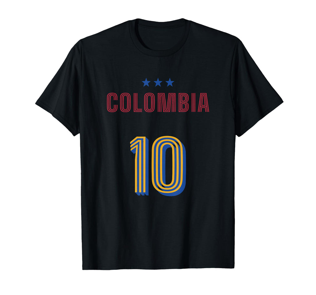 Colombia Soccer 10 Football Game Fan T-Shirt - Custom Art Print Unisex - T-Shirt, Sweatshirt, Hoodie