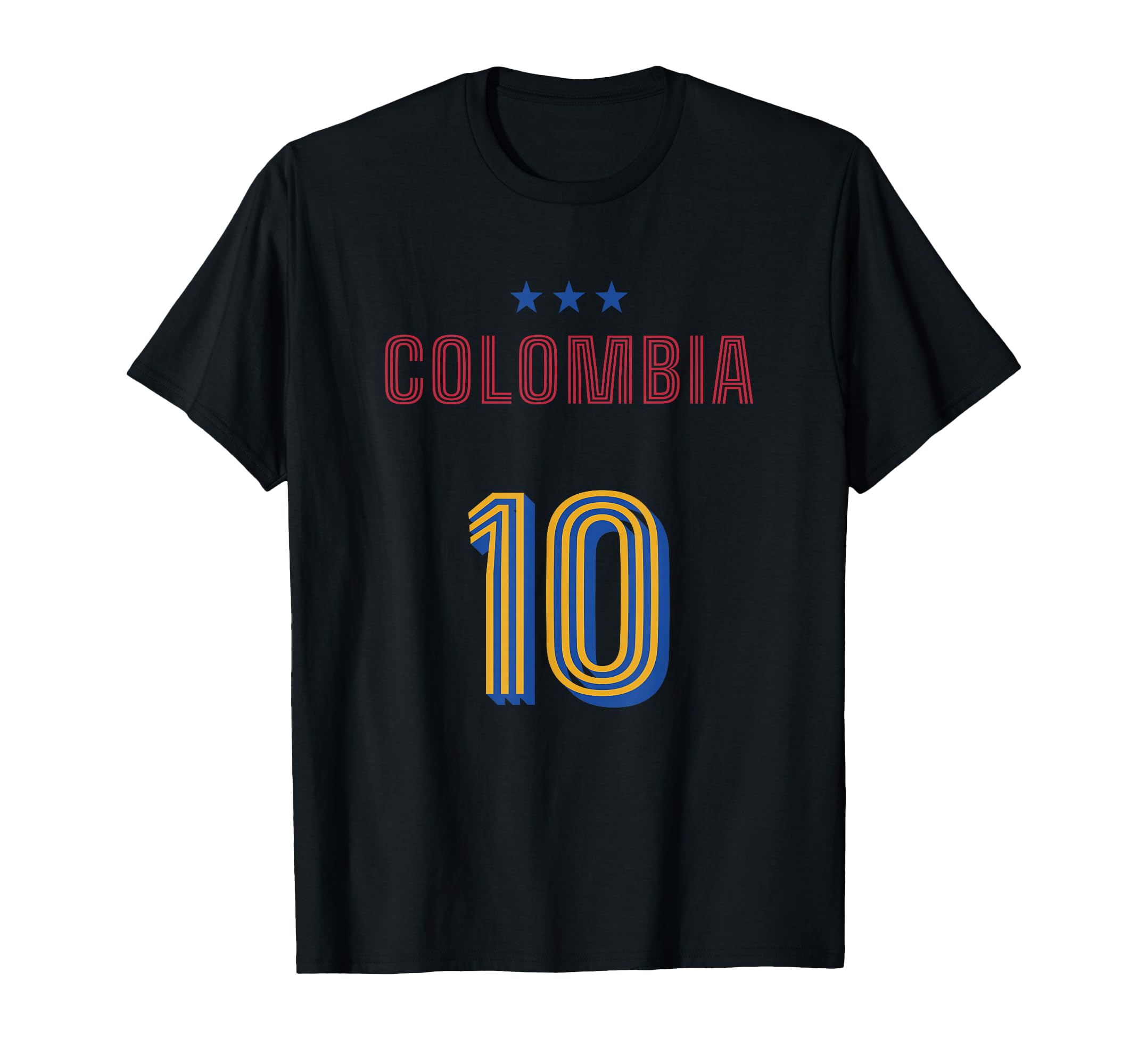 Colombia Soccer 10 Football Game Fan T-Shirt - Custom Art Print Unisex - T-Shirt, Sweatshirt, Hoodie