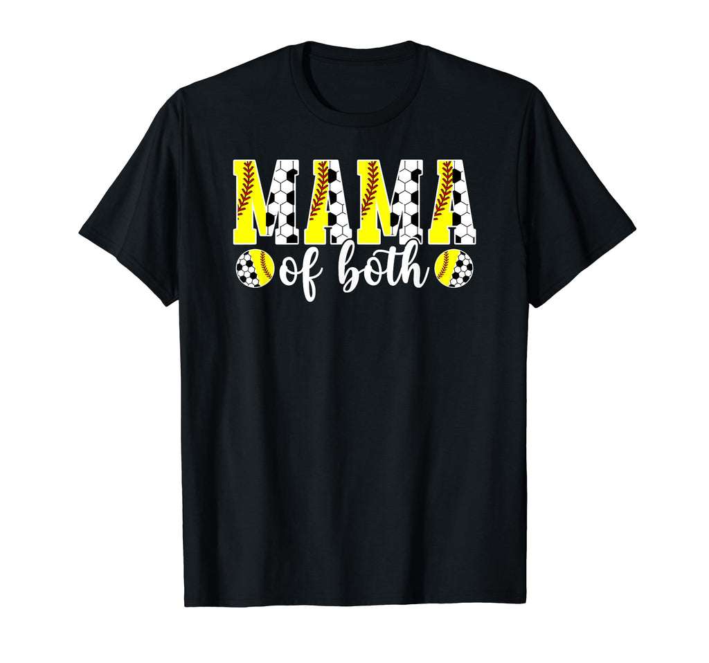 Mama Both Softball Soccer Mom Soccer T-Shirt - Minimalist Print Unisex - T-Shirt, Sweatshirt, Hoodie