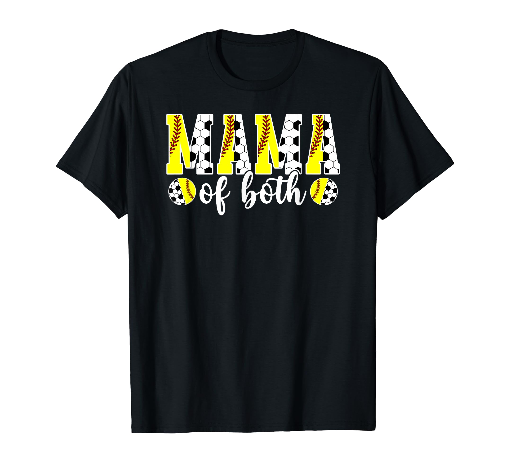 Mama Both Softball Soccer Mom Soccer T-Shirt - Minimalist Print Unisex - T-Shirt, Sweatshirt, Hoodie