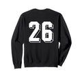 Number 26 Backside 80S 90S Team Sweatshirt - Unique Graphic Men Women - T-Shirt, Sweatshirt, Hoodie