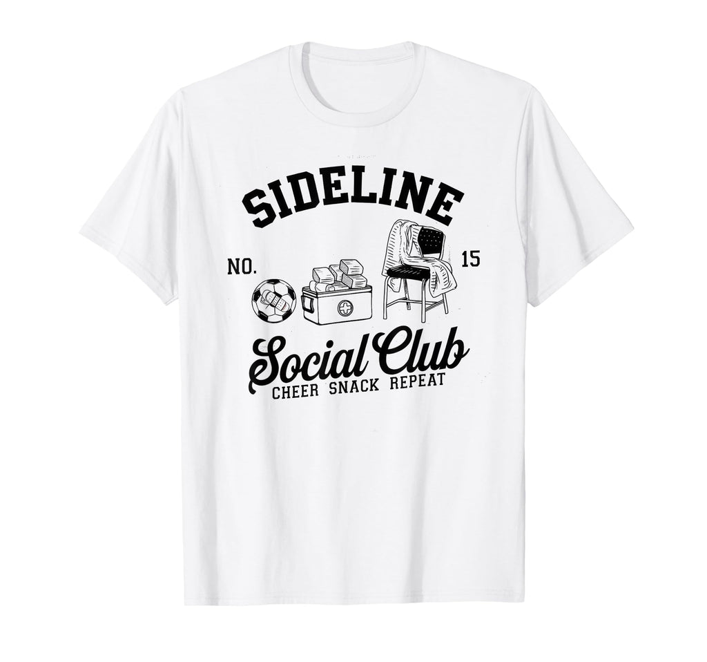 Sideline Social Club Soccer Mom Game T-Shirt - Trendy Graphic for Adults - T-Shirt, Sweatshirt, Hoodie