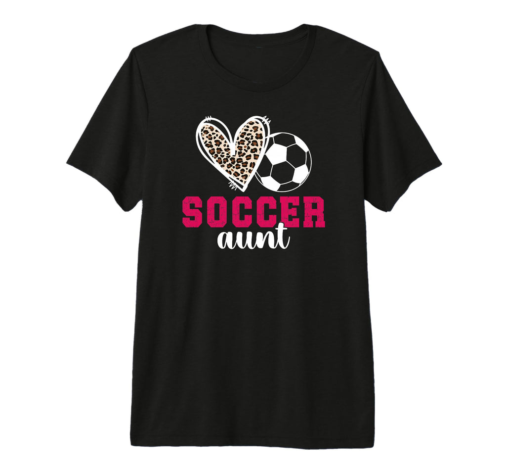 Soccer Aunt Heart Aunt Soccer Player T-Shirt - Graphic Print Men Women - T-Shirt, Sweatshirt, Hoodie