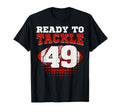 Football 49Th Birthday Player Tackle T-Shirt - Custom Art Print for Adults - T-Shirt, Sweatshirt, Hoodie