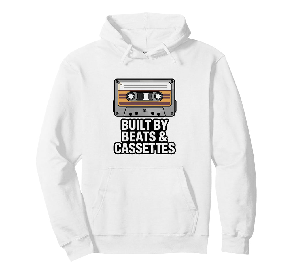Built Beats And Cassettes Music Tape Hoodie - Graphic Print for Adults - T-Shirt, Sweatshirt, Hoodie