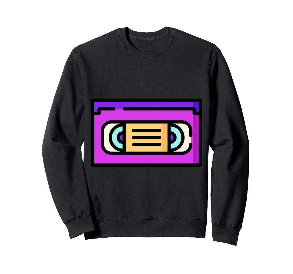 Vhs Video Cassette Tape Tv Sweatshirt - Custom Art Print Men Women - T-Shirt, Sweatshirt, Hoodie