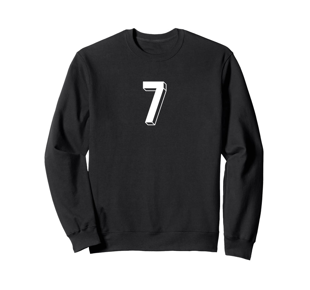 Number 7 80S 90S Soccer Team Sweatshirt - Minimalist Print for Adults - T-Shirt, Sweatshirt, Hoodie