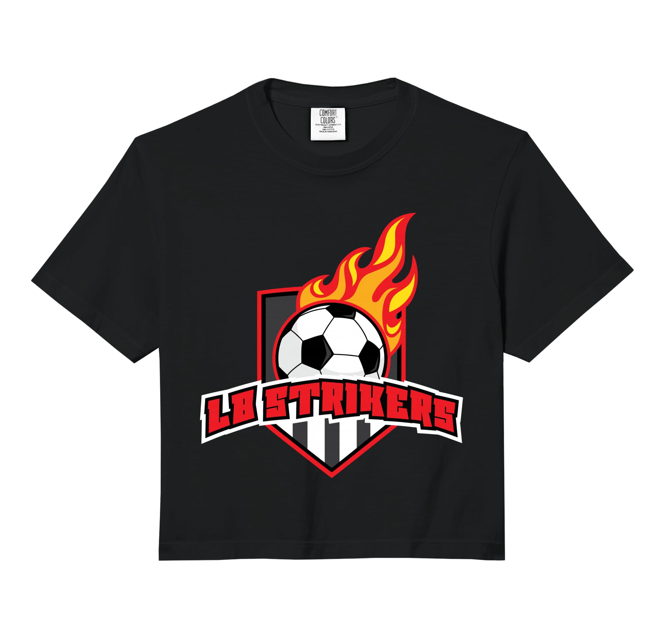 Lb Strikers Soccer Comfort Colors Crop T-Shirt - Custom Art Print Unisex - T-Shirt, Sweatshirt, Hoodie