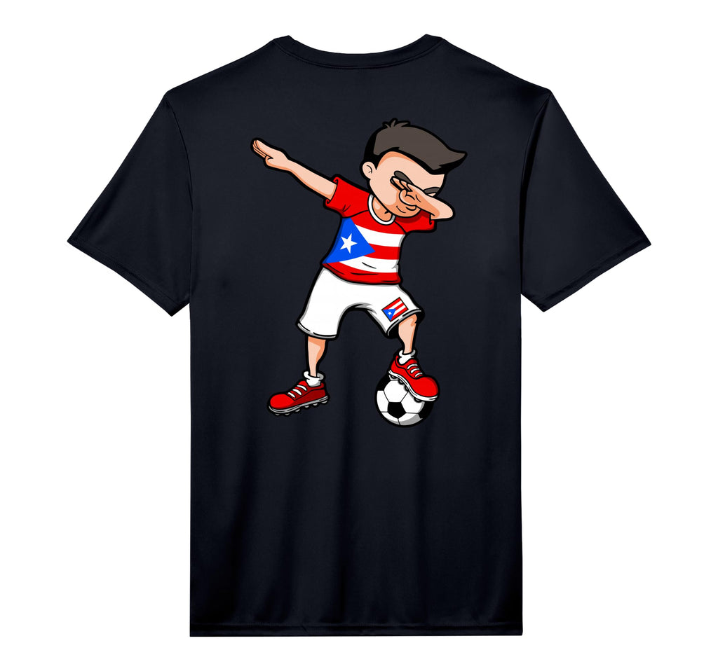 Dabbing Soccer Puerto Rico Lovers T-Shirt - Minimalist Print for Adults - T-Shirt, Sweatshirt, Hoodie