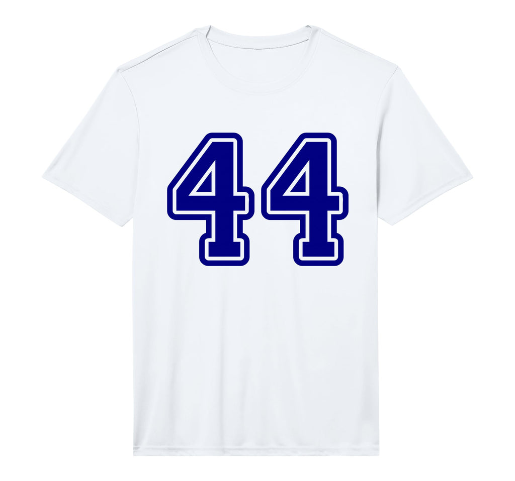 Blue Sports Team Number 44 Performance T-Shirt - Graphic Print for Adults - T-Shirt, Sweatshirt, Hoodie