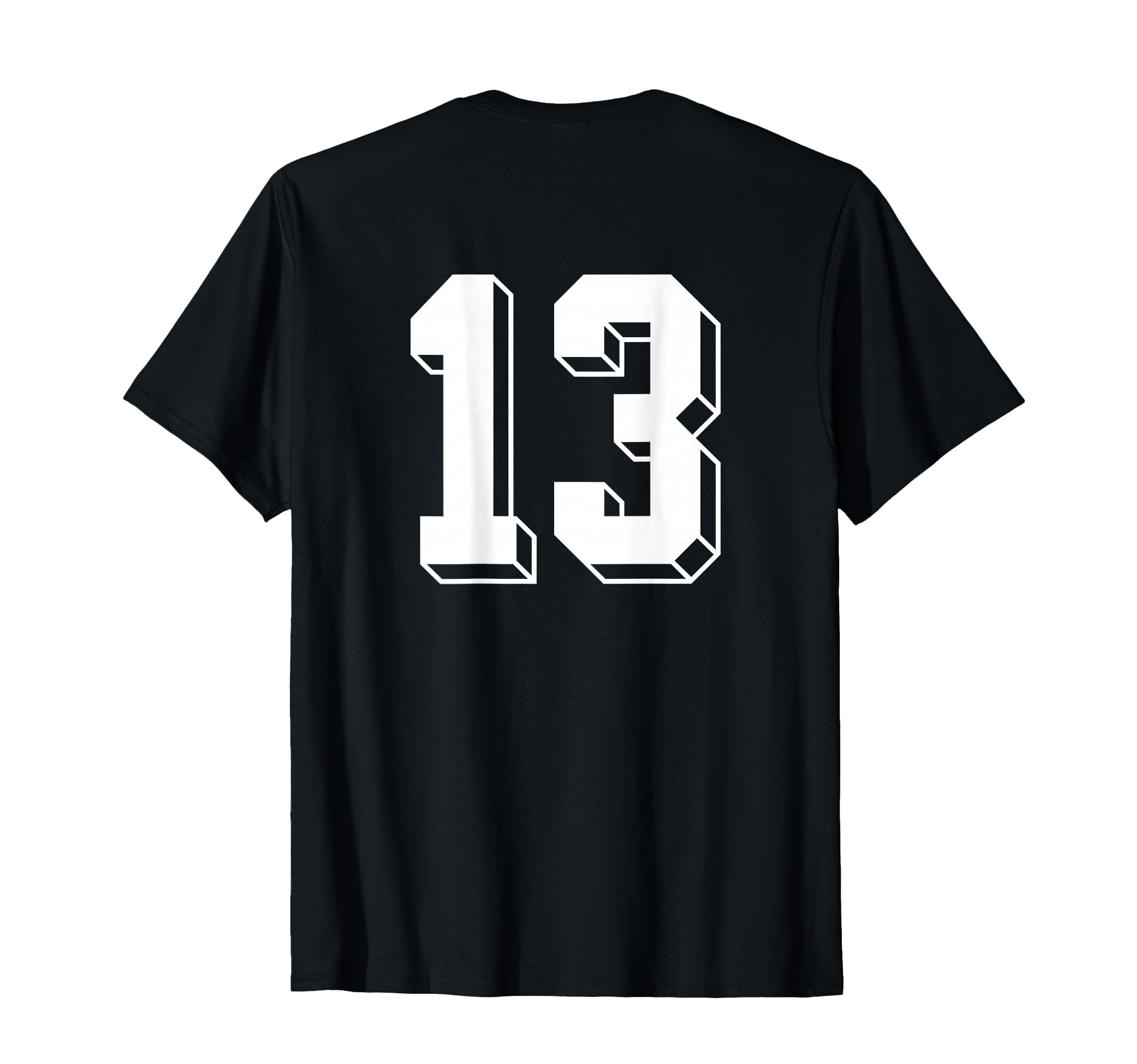 Number 13 Backside 80S 90S Team T-Shirt - Fun Novelty Design Men Women - T-Shirt, Sweatshirt, Hoodie