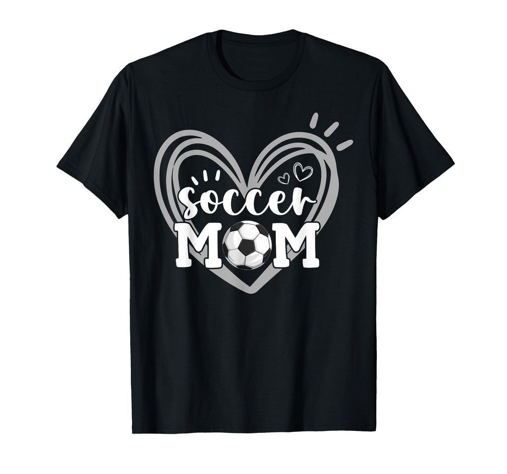 Funny Soccer Mom Heart Soccer Mama T-Shirt - Aesthetic Graphic Unisex - T-Shirt, Sweatshirt, Hoodie