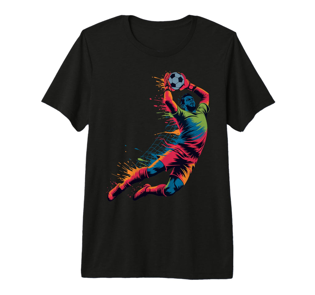 Colorful Funny Soccer Goalie Player T-Shirt - Minimalist Print Men Women - T-Shirt, Sweatshirt, Hoodie