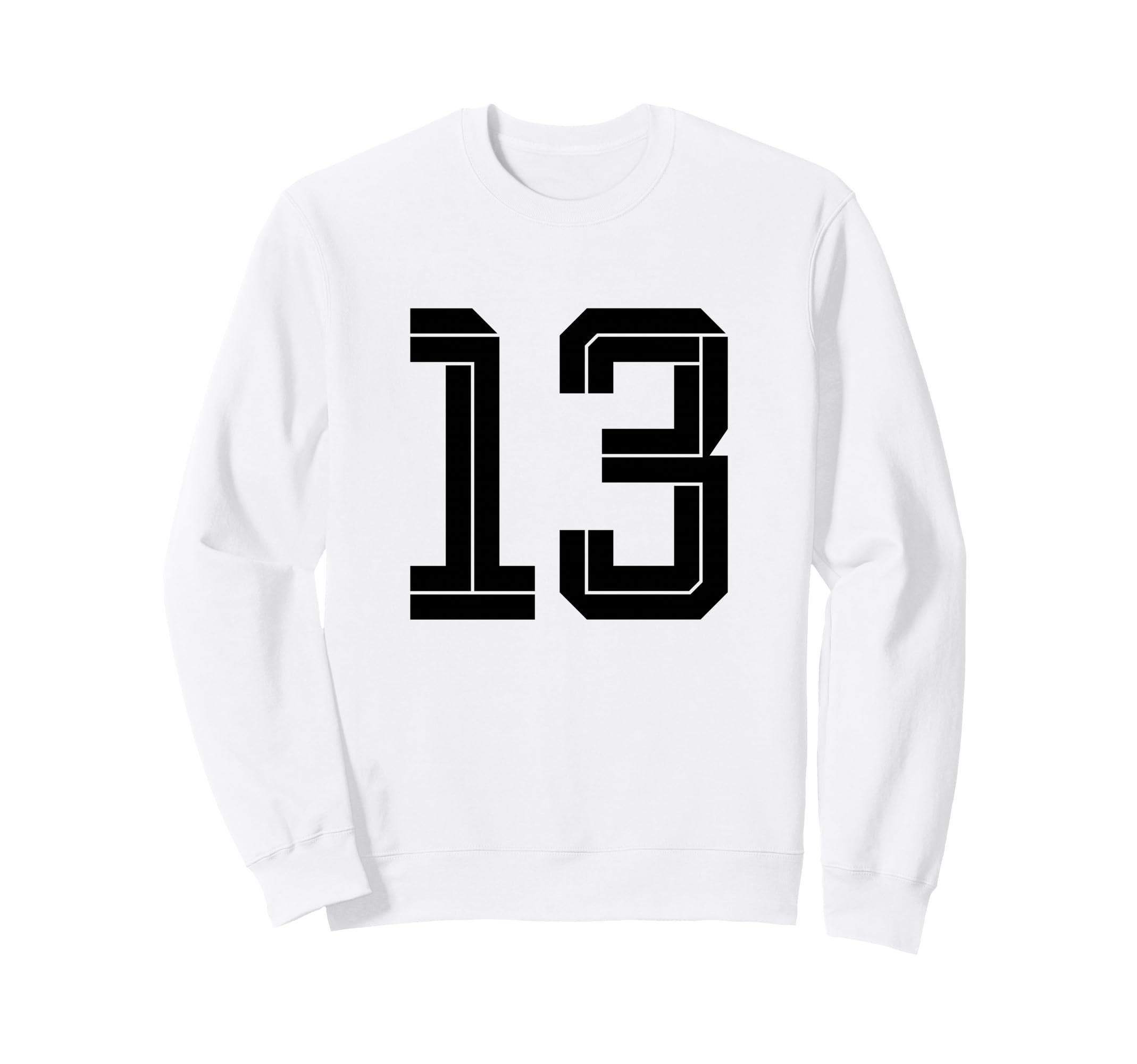 13 White Number 13 Sports Fan Soccer Sweatshirt - Trendy Graphic Men Women - T-Shirt, Sweatshirt, Hoodie