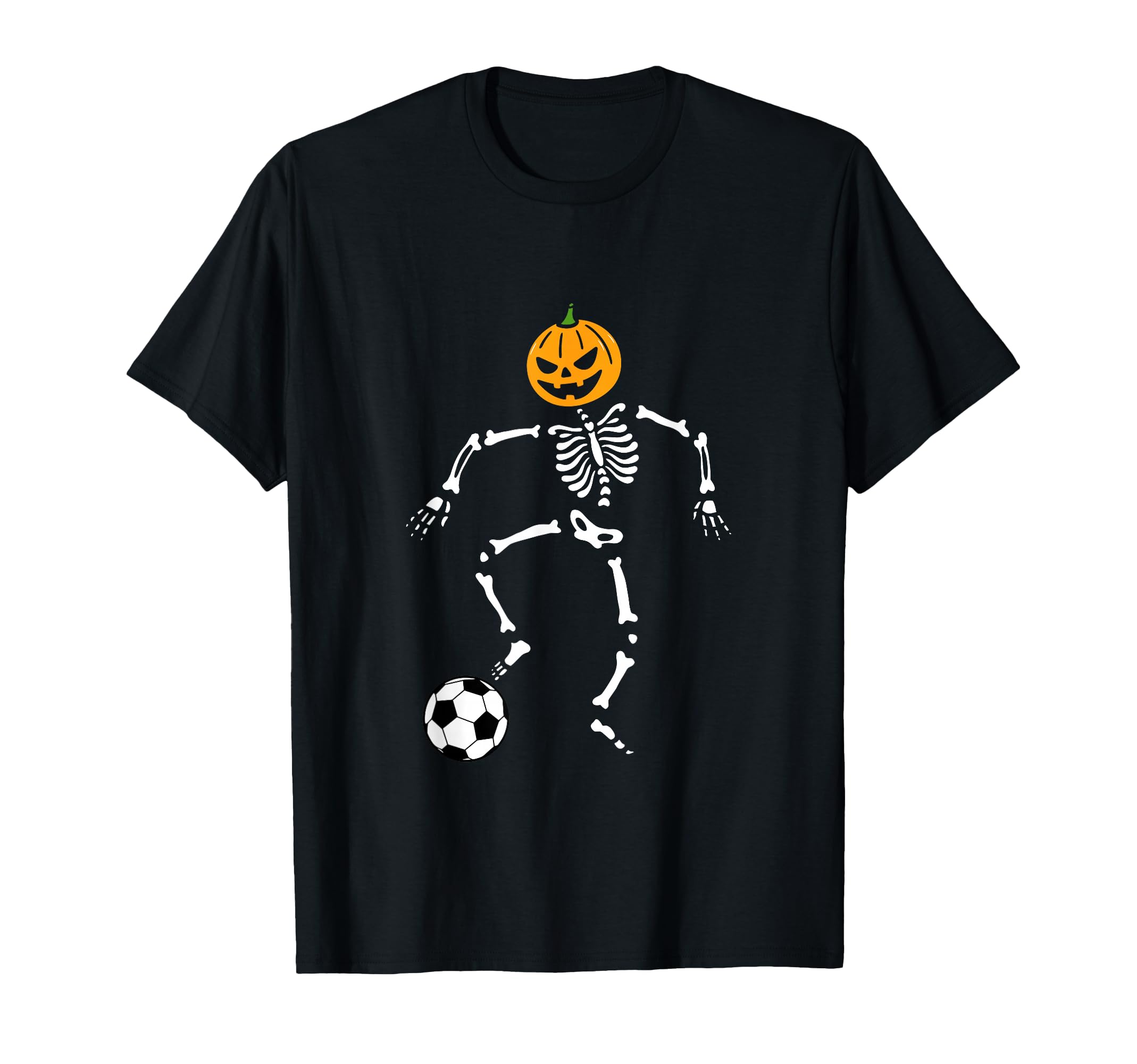 Pumpkin Skeleton Soccer Player Halloween T-Shirt - Streetwear Style Unisex - T-Shirt, Sweatshirt, Hoodie