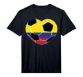 Colombia Soccer Ball Heart Colombian T-Shirt - Graphic Print for Adults - T-Shirt, Sweatshirt, Hoodie