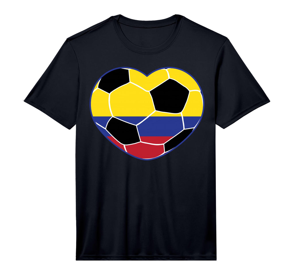 Colombia Soccer Ball Heart Colombian T-Shirt - Minimalist Print Men Women - T-Shirt, Sweatshirt, Hoodie