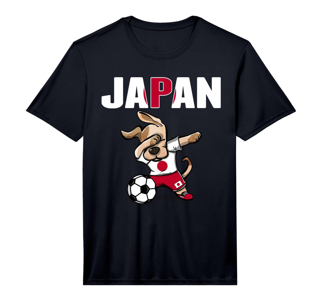 Dabbing Dog Japan Soccer Fans Jersey T-Shirt - Graphic Print Men Women - T-Shirt, Sweatshirt, Hoodie