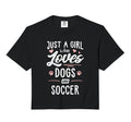 Just Who Loves Dogs And Soccer Gift Dog Hoodie - Minimalist Print Unisex - T-Shirt, Sweatshirt, Hoodie