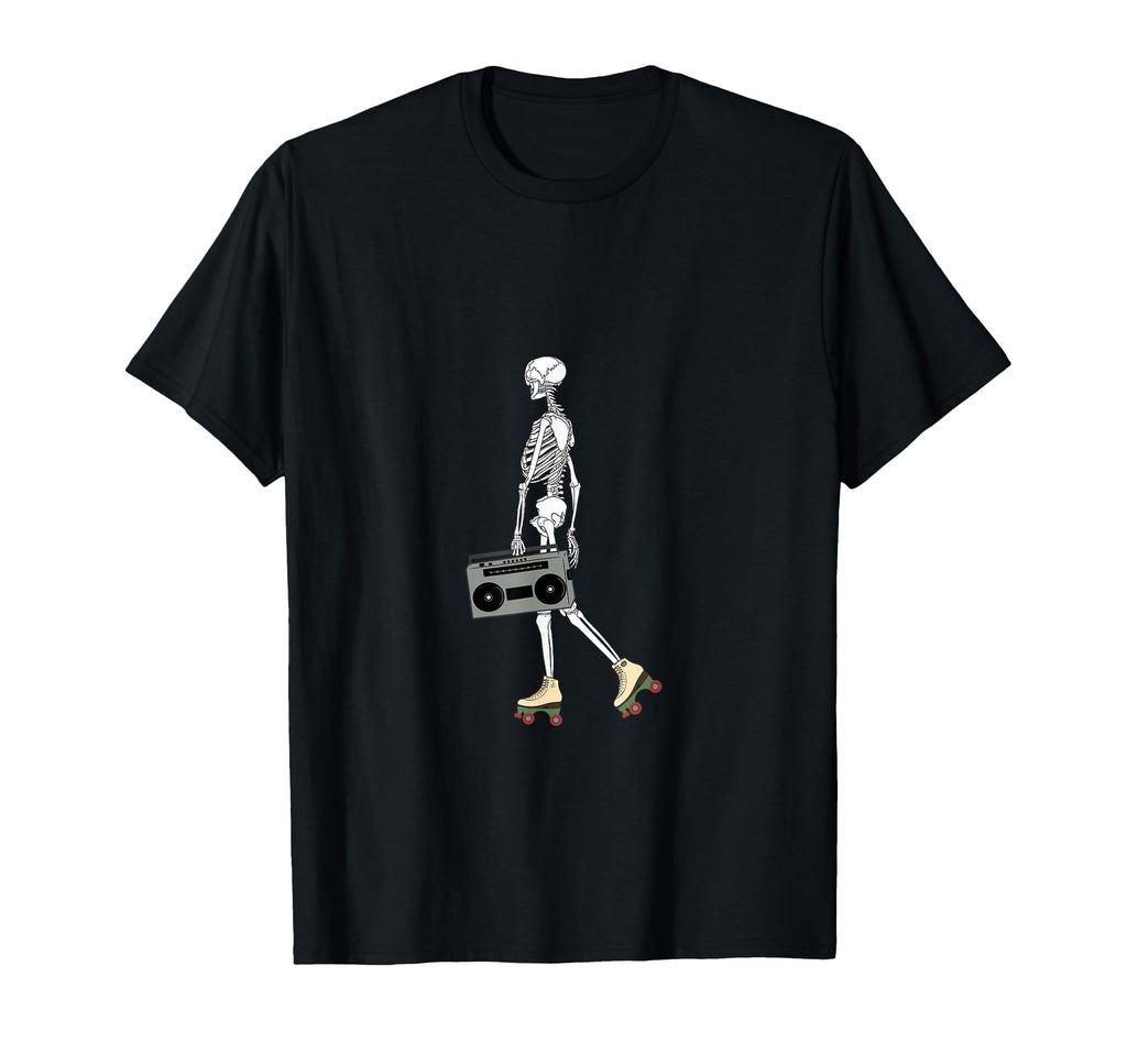 Roller Skating Halloween Skeleton T-Shirt - Fun Novelty Design Men Women - T-Shirt, Sweatshirt, Hoodie