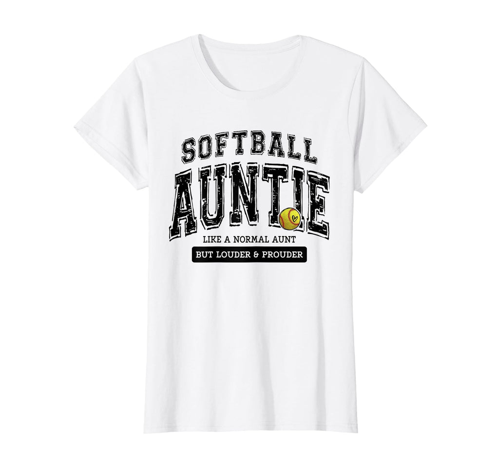 Softball Auntie Matching Aunt Loud T-Shirt - Trendy Graphic Men Women - T-Shirt, Sweatshirt, Hoodie