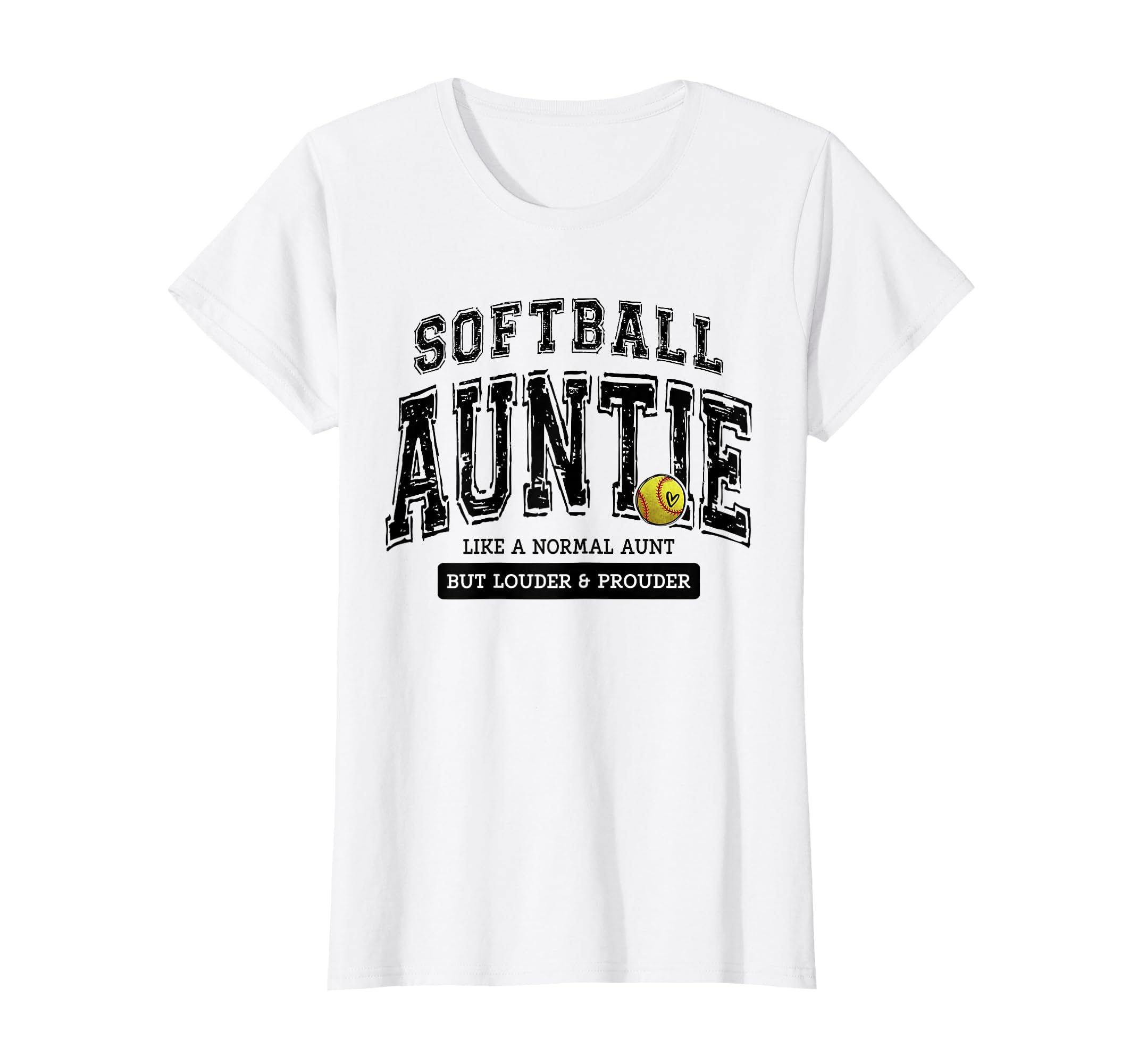 Softball Auntie Matching Aunt Loud T-Shirt - Trendy Graphic Men Women - T-Shirt, Sweatshirt, Hoodie