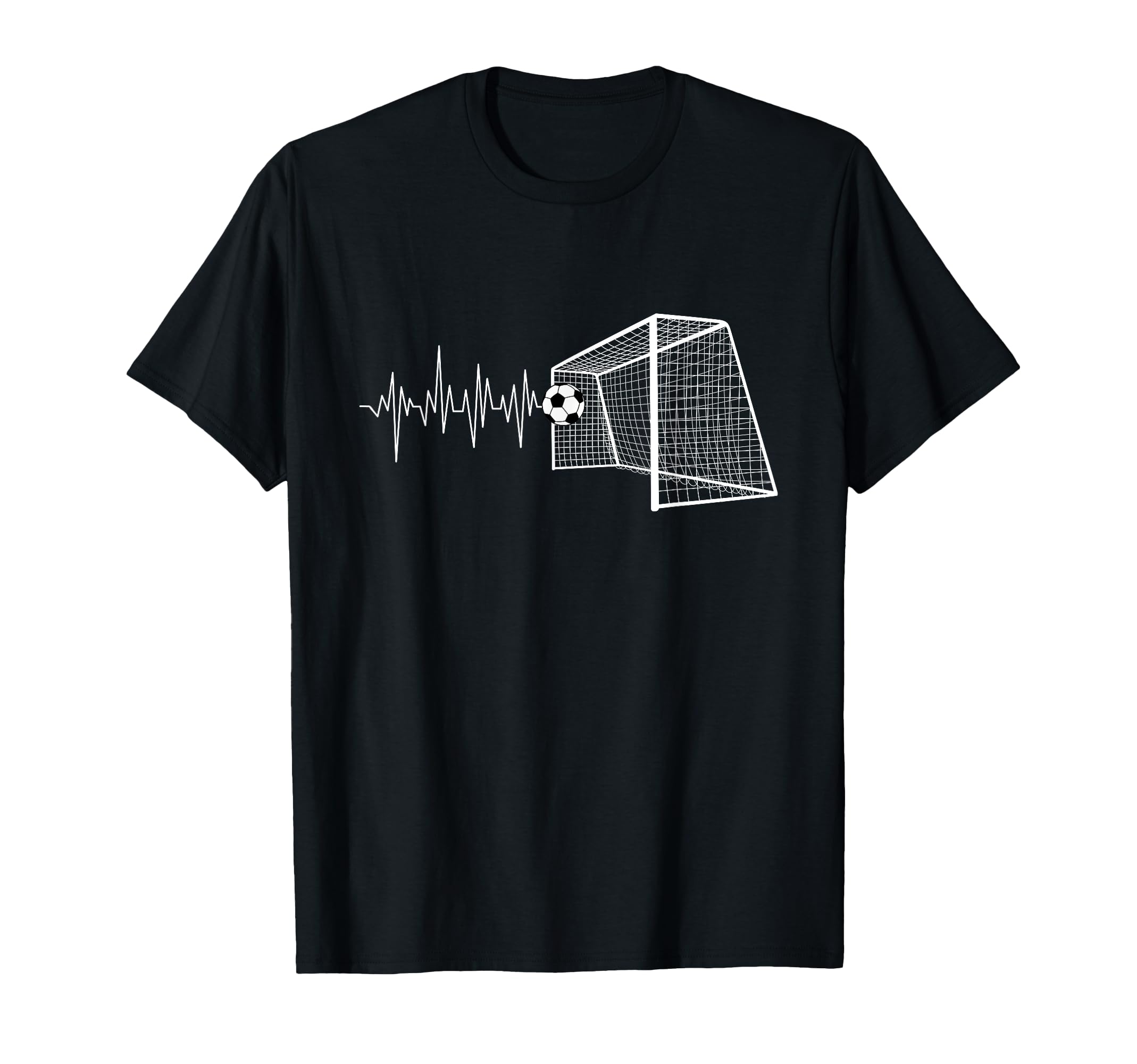 Funny Soccer Heartbeat Ecg Football T-Shirt - Fun Novelty Design Unisex - T-Shirt, Sweatshirt, Hoodie