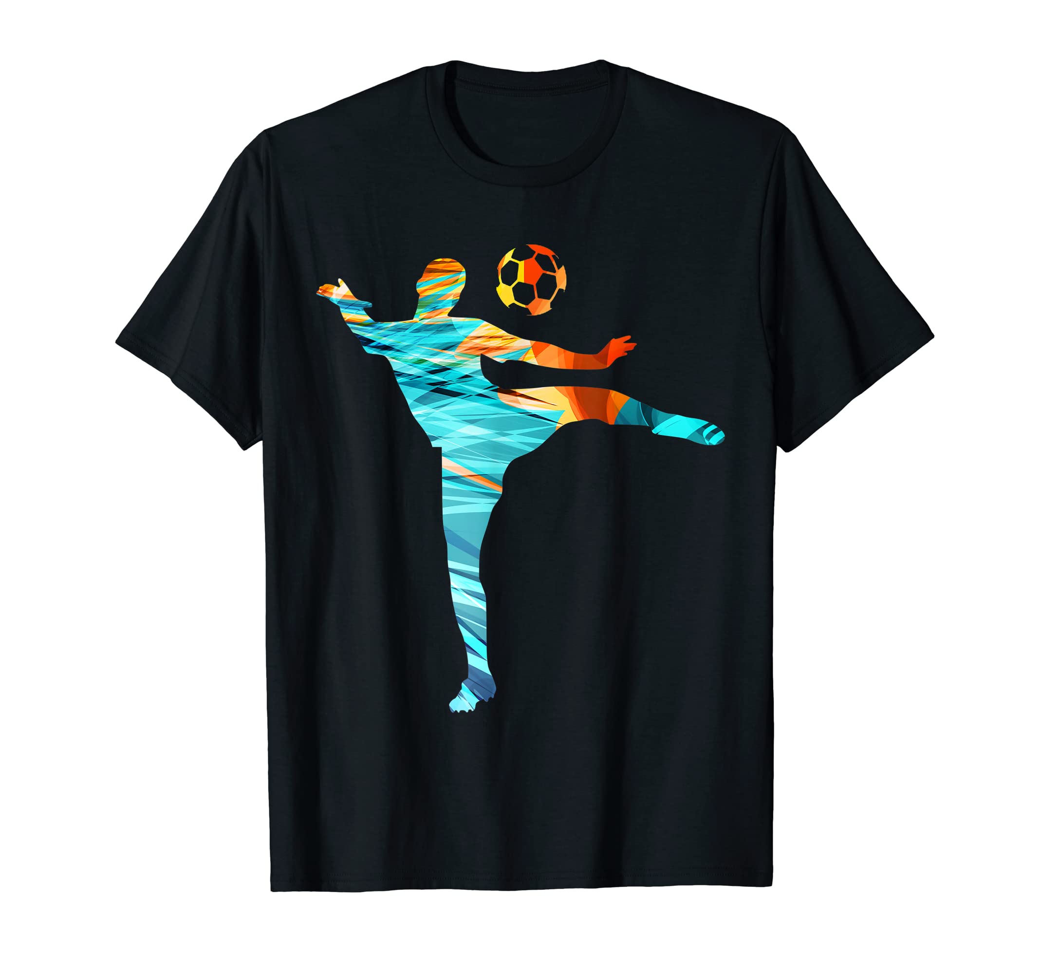 Colorful Soccer Player T-Shirt - Unique Graphic Men Women - T-Shirt, Sweatshirt, Hoodie