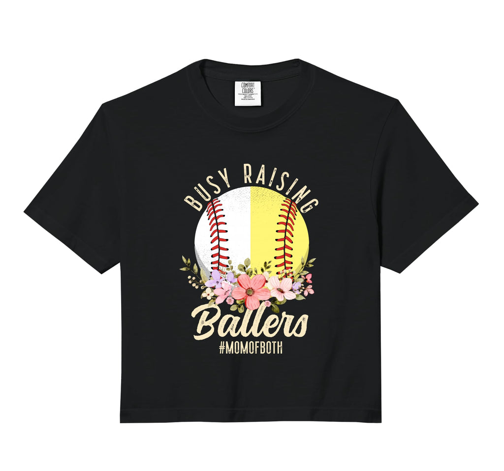 Baseball Softball Mom Both Busy Sweatshirt - Casual Everyday Wear Unisex - T-Shirt, Sweatshirt, Hoodie