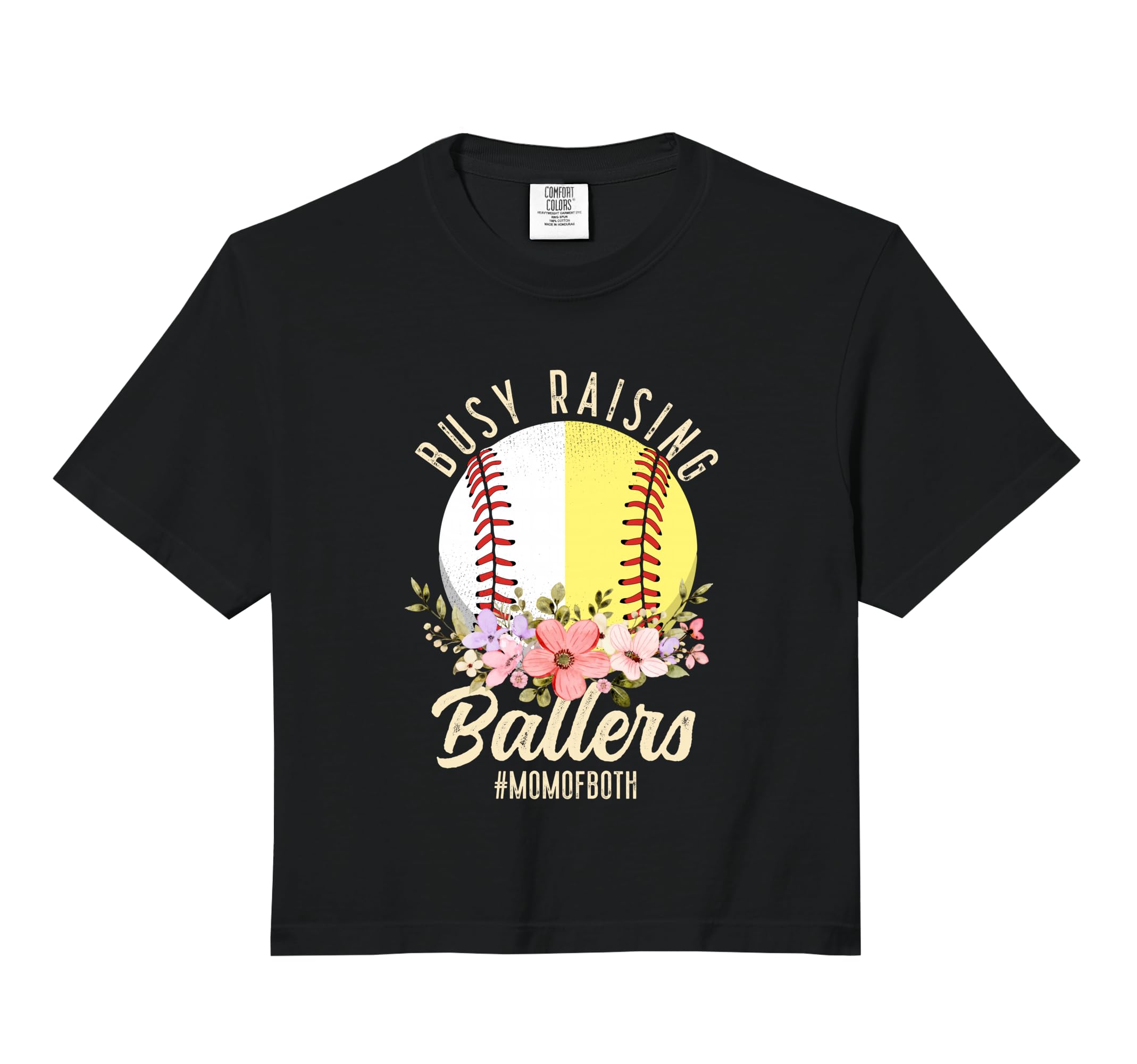 Baseball Softball Mom Both Busy Sweatshirt - Casual Everyday Wear Unisex - T-Shirt, Sweatshirt, Hoodie