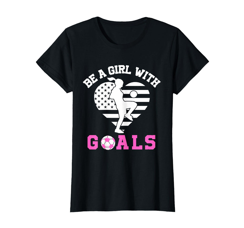 Be Goals Soccer Lover American Flag T-Shirt - Fun Novelty Design Unisex - T-Shirt, Sweatshirt, Hoodie