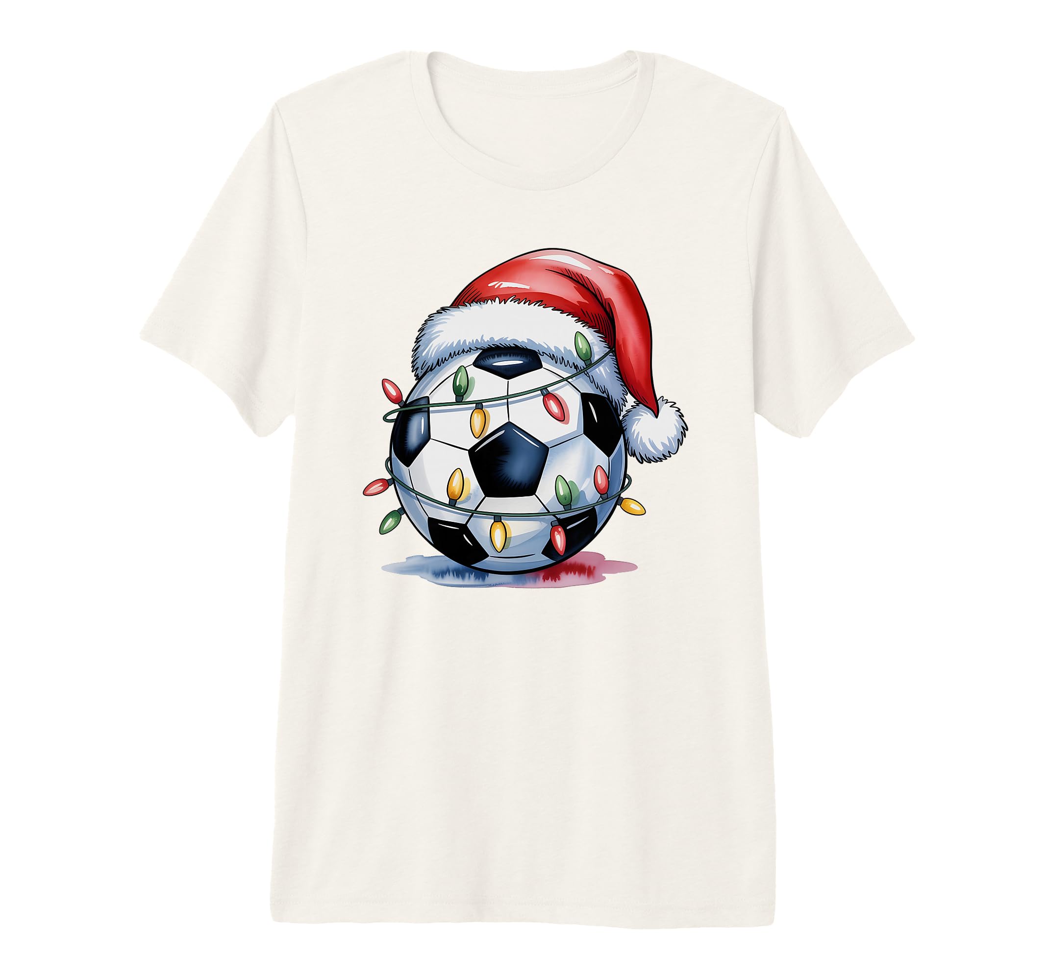 Soccer Santa Festive Cheer Game Day T-Shirt - Minimalist Print for Adults - T-Shirt, Sweatshirt, Hoodie