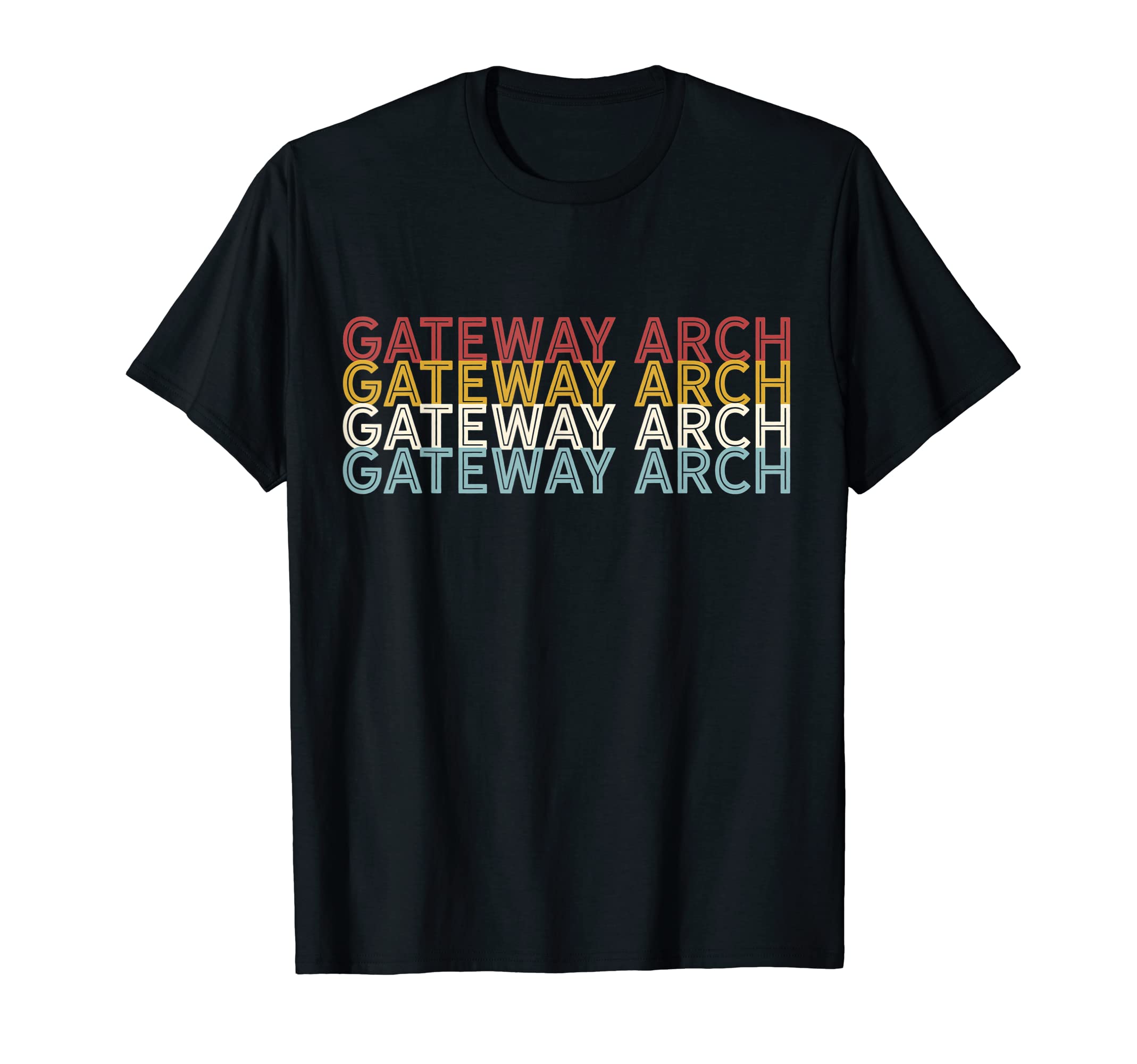 70S Usa Gateway Arch National Park T-Shirt - Custom Art Print Unisex - T-Shirt, Sweatshirt, Hoodie