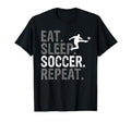 Eat Sleep Soccer Repeat Soccer T-Shirt - Minimalist Print for Adults - T-Shirt, Sweatshirt, Hoodie