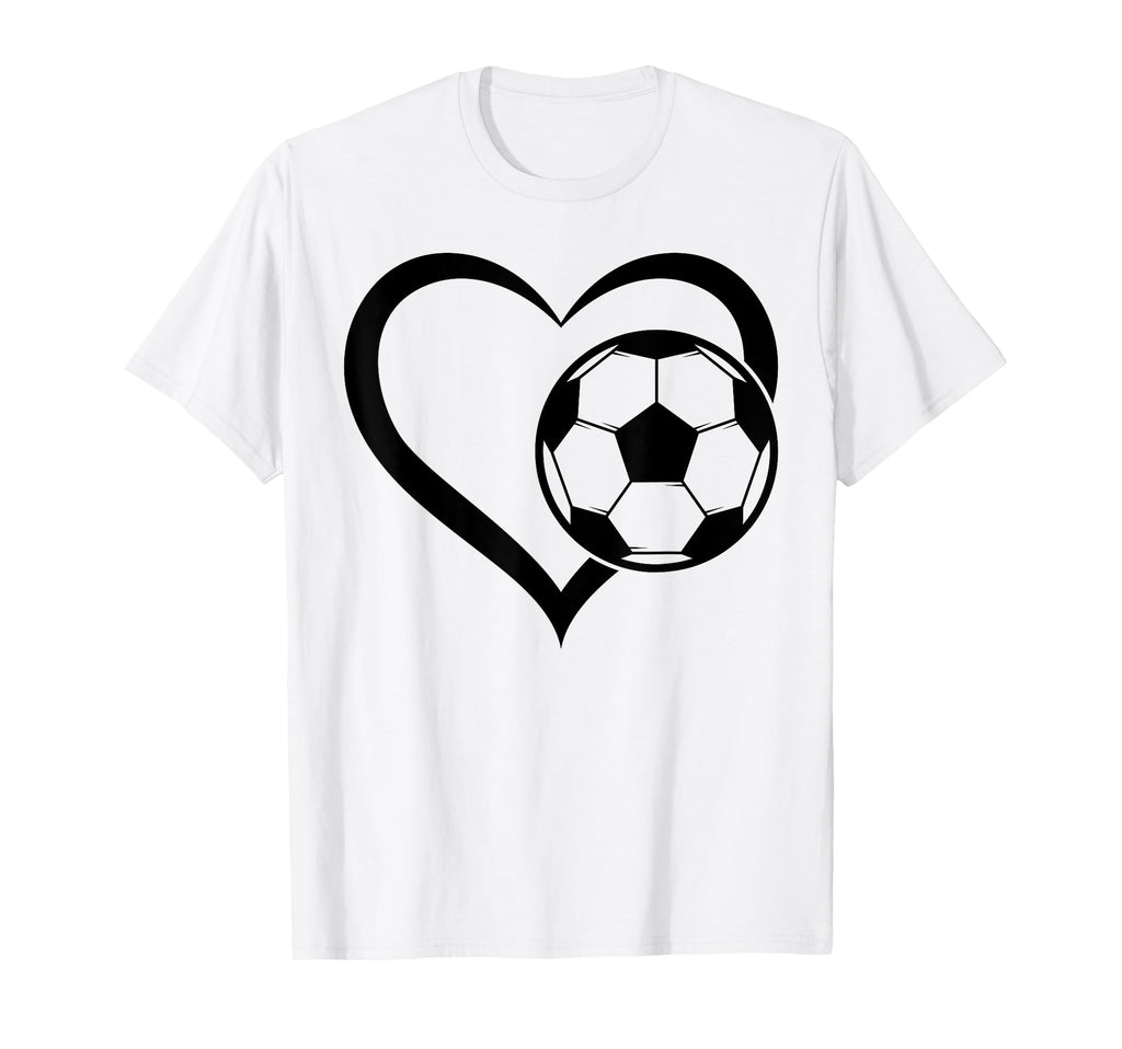 Soccer Heart Soccer Ball Heart Soccer T-Shirt - Custom Art Print Men Women - T-Shirt, Sweatshirt, Hoodie