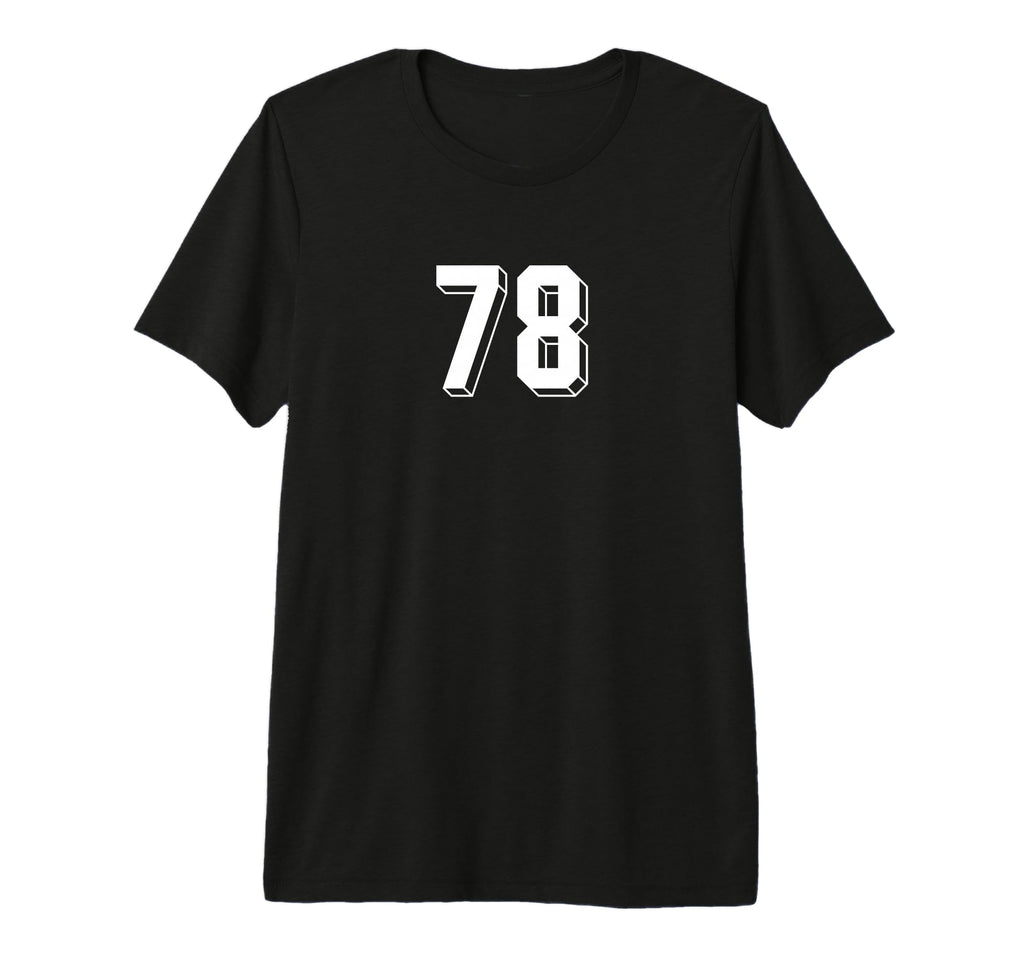 Number 78 80S 90S Soccer Team Jersey T-Shirt - Graphic Print for Adults - T-Shirt, Sweatshirt, Hoodie
