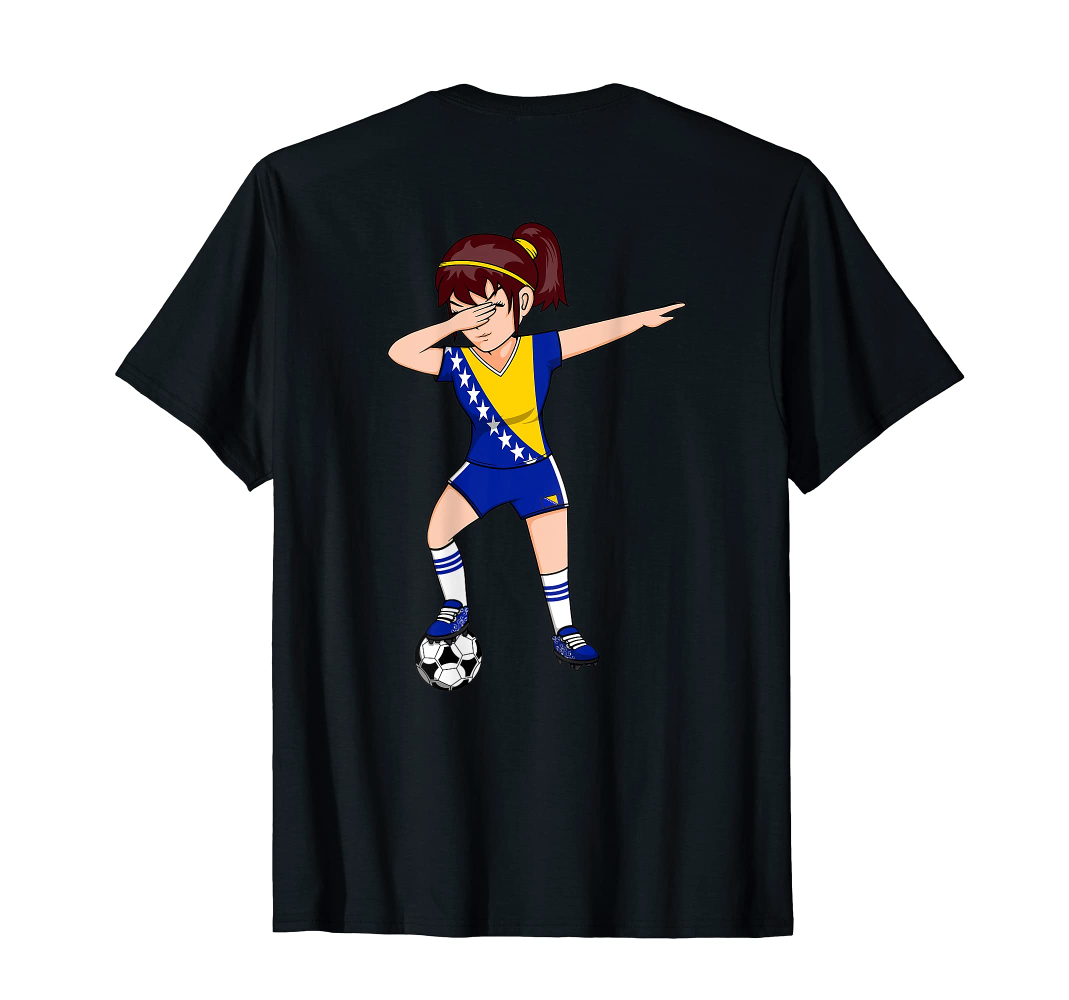 Dabbing Soccer Bosnia Herzegovina T-Shirt - Custom Art Print Men Women - T-Shirt, Sweatshirt, Hoodie