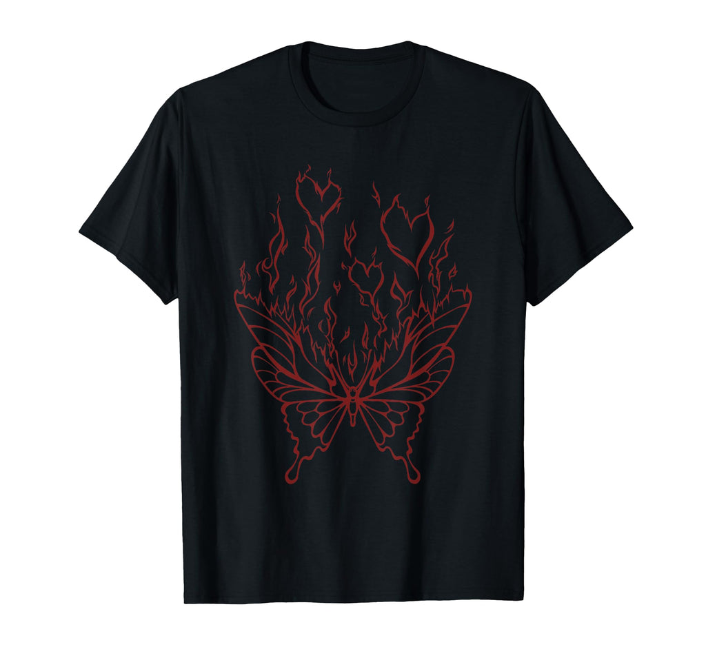Butterfly Y2K Goth Dark Fairy Grunge T-Shirt - Aesthetic Graphic Men Women - T-Shirt, Sweatshirt, Hoodie
