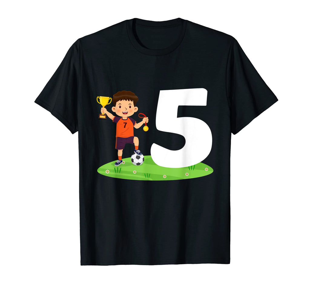 5Th Birthday Soccer 5 Years Old Soccer T-Shirt - Trendy Graphic Men Women - T-Shirt, Sweatshirt, Hoodie