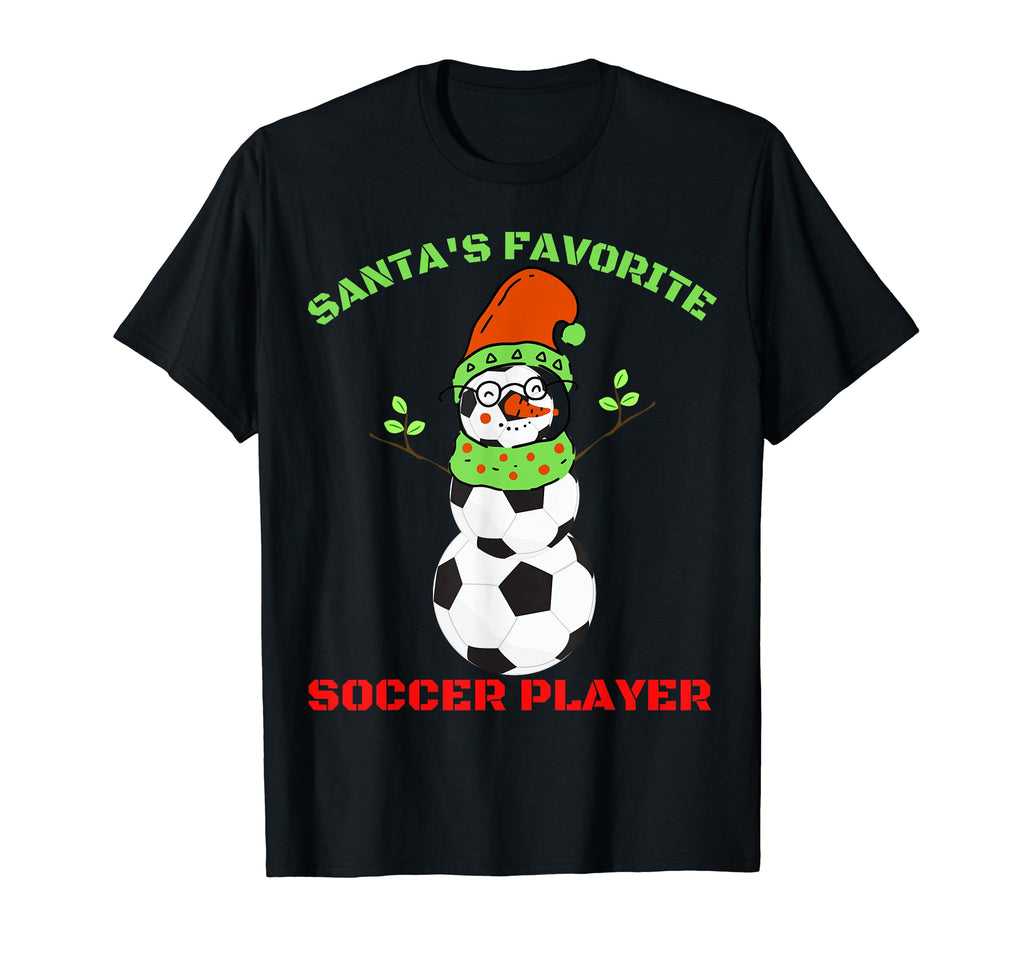 Santas Favorite Soccer Player Ugly T-Shirt - Minimalist Print Men Women - T-Shirt, Sweatshirt, Hoodie
