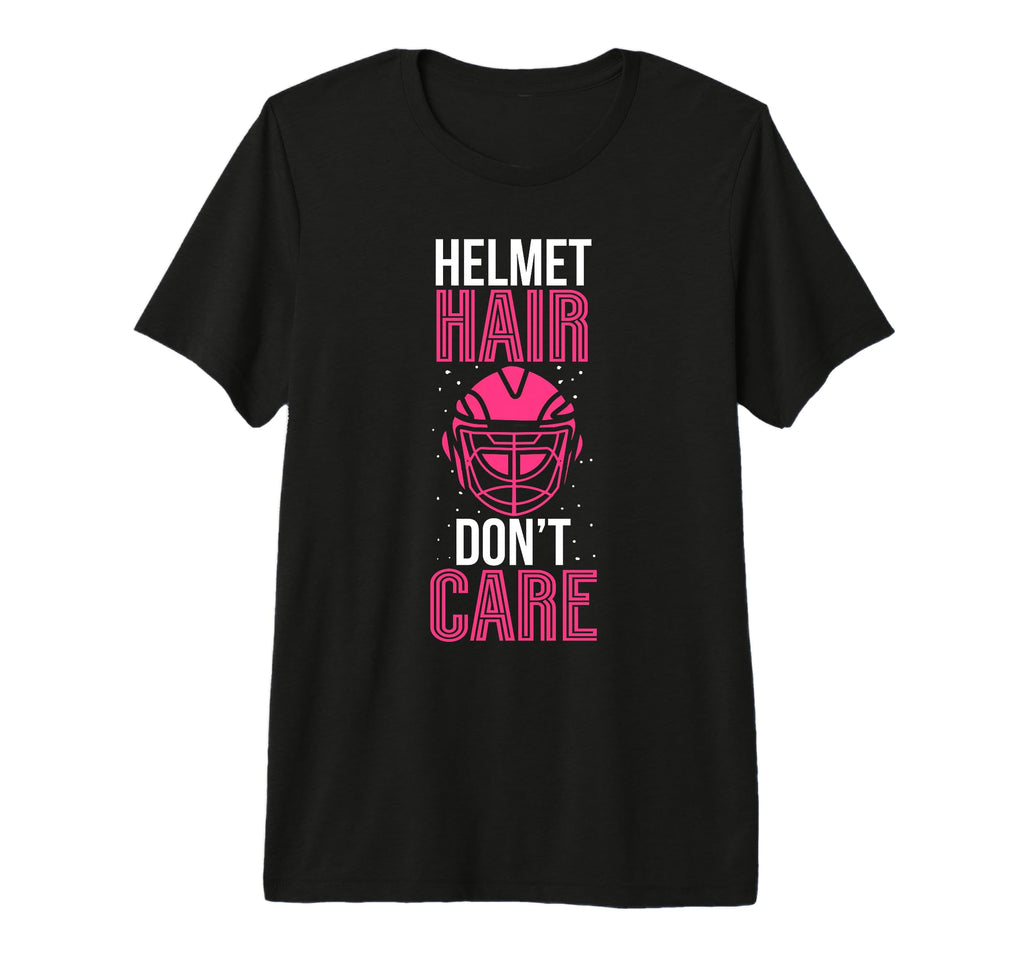 Helmet Hair Field Hockey Goalie Field T-Shirt - Graphic Print Men Women - T-Shirt, Sweatshirt, Hoodie