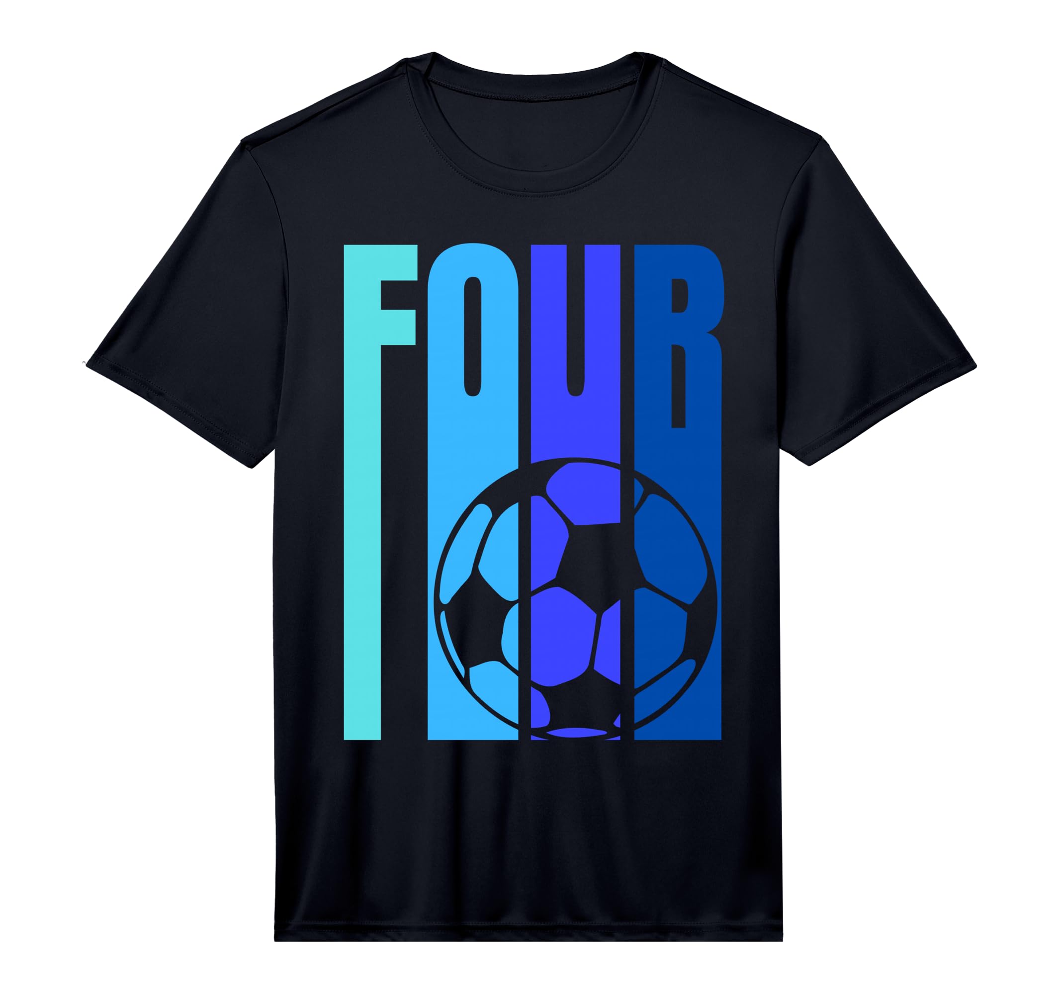 Soccer Fourth Birthday Four Year T-Shirt - Casual Everyday Wear for Adults - T-Shirt, Sweatshirt, Hoodie