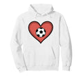 Soccer Love Heart Fans And Players Hoodie - Novelty Apparel for Adults - T-Shirt, Sweatshirt, Hoodie