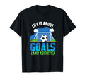 Life Is About Goals And Assists Indoor T-Shirt - Trendy Graphic Men Women - T-Shirt, Sweatshirt, Hoodie